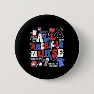 Badge Rond 5 Cm Tous les Infirmières Américaines Memorial Day Hono