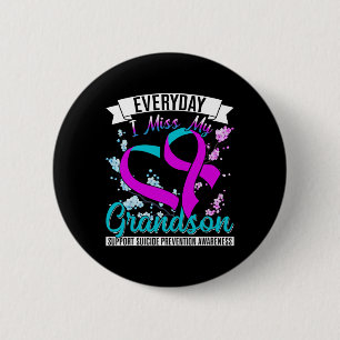 Badge Rond 5 Cm Tous Les Jours Je Manque Mon Petit-Fils Prévention