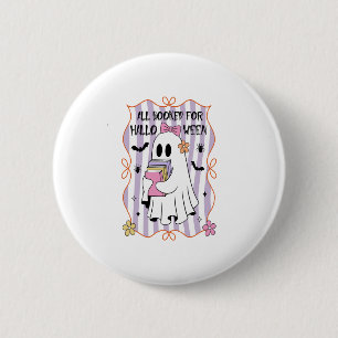 Badge Rond 5 Cm Tous Réservés Pour Halloween Professeur Ghost