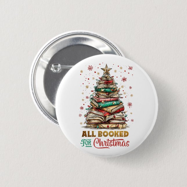 Badge Rond 5 Cm Tous réservés pour Noël (Devant & derrière)