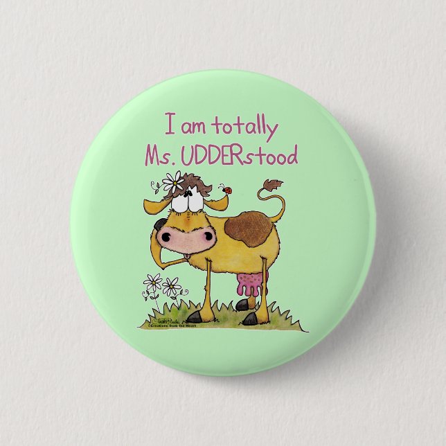 Badge Rond 5 Cm Tout à fait Mme UDDER (Devant)