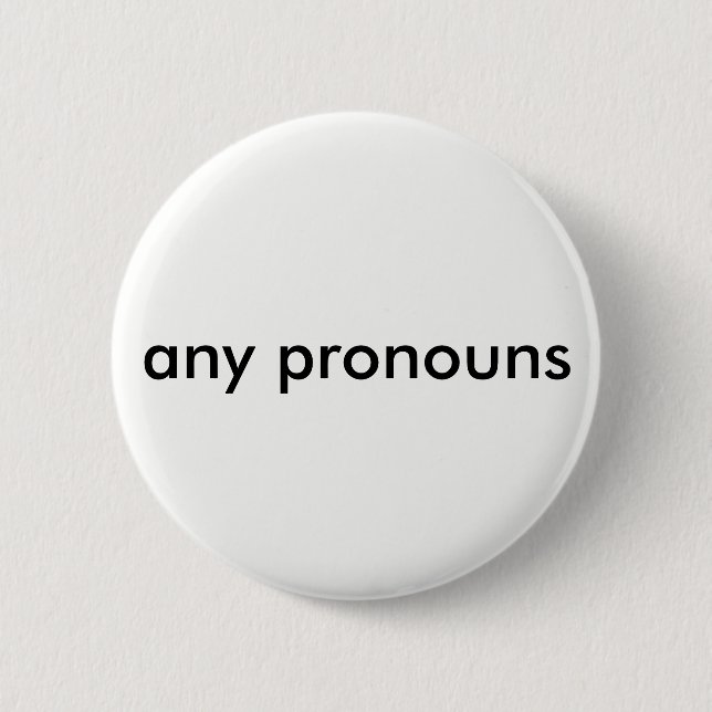 Badge Rond 5 Cm tout bouton de pronoms (Devant)