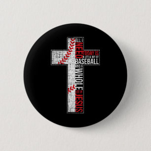 Badge Rond 5 Cm Tout ce dont j'ai besoin est de vendre et Jésus Cr