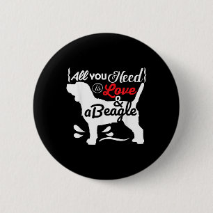 Badge Rond 5 Cm Tout ce dont vous avez besoin est d'amour et d'un 