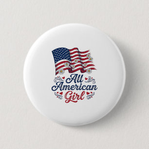Badge Rond 5 Cm Tout design de chemise de drapeau de marguerite pa