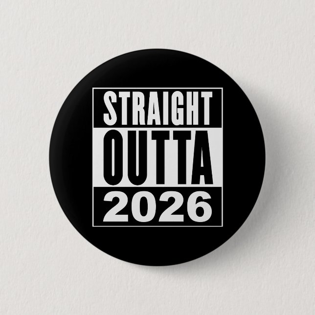 Badge Rond 5 Cm Tout droit sorti de 2026 (Devant)