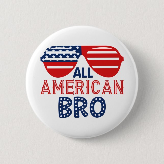Badge Rond 5 Cm Tout frère américain (Devant)