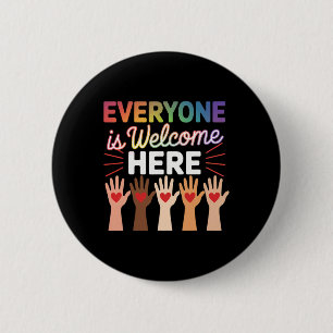 Badge Rond 5 Cm Tout le monde est bienvenu ici maître de chemise