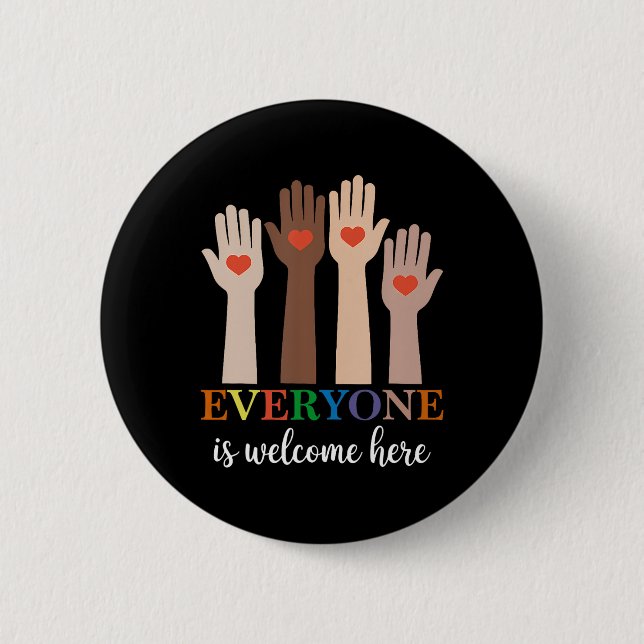 Badge Rond 5 Cm Tout Le Monde Est Bienvenue Ici Idaho Enseignant 7 (Devant)