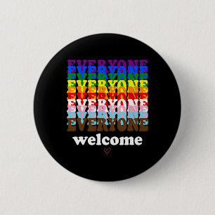 Badge Rond 5 Cm Tout Le Monde Est Bienvenue Ici Mois De La Fierté 