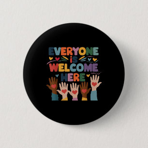 Badge Rond 5 Cm Tout Le Monde Est Le Bienvenu Ici Idaho Enseigneme