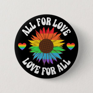 Badge Rond 5 Cm Tout Pour L'Amour Pour Tous Mois Gay pride