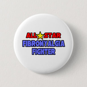 Badge Rond 5 Cm Tout Star Fibromyalgia Fighter