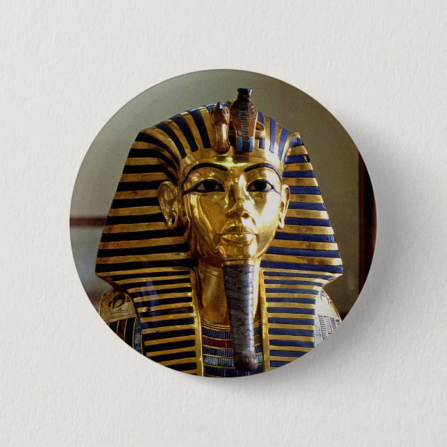 Badge Rond 5 Cm Toutankhamon - Masque d'inhumation (Devant)