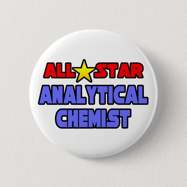 Badge Rond 5 Cm Toutes les étoiles de chimie analytique (Devant)