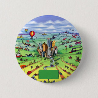 Badge Rond 5 Cm Toutes les routes mènent à Houston Texas