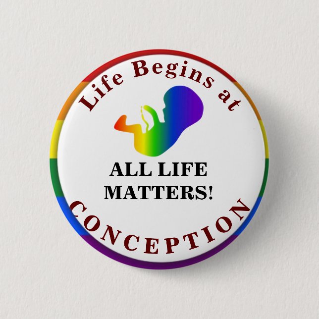 Badge Rond 5 Cm Toutes les vies comptent ! Épinglette (Devant)