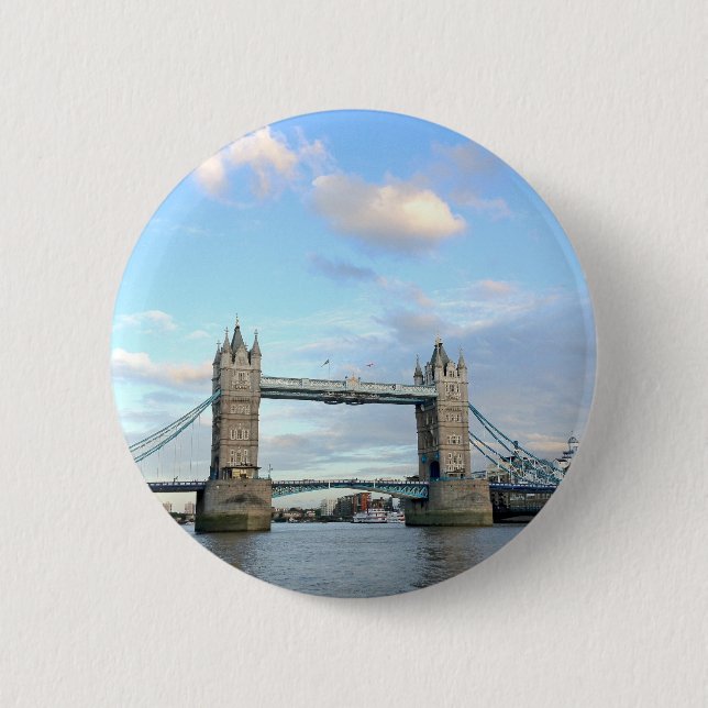 Badge Rond 5 Cm Tower Bridge-Londres (Devant)
