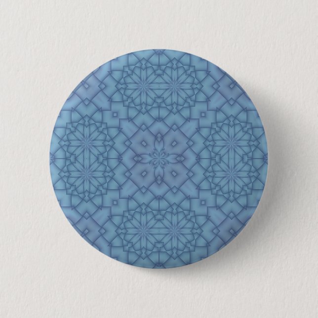 Badge Rond 5 Cm Tracé Bleu Doux #2 (Devant)