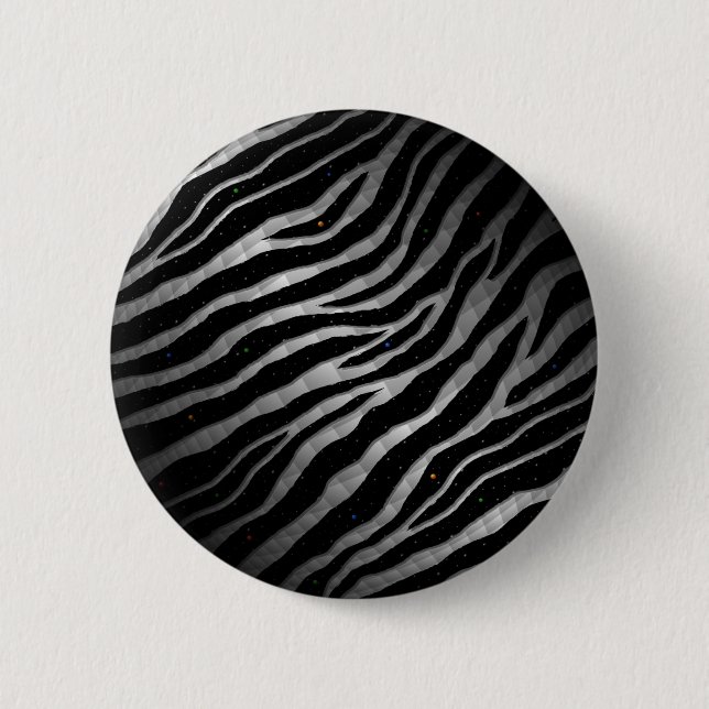 Badge Rond 5 Cm Tracées SpaceTime arrachées - Noir/Blanc (Devant)