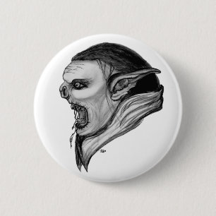 Badge Rond 5 Cm Tracer le design noir et blanc