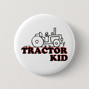 Badge Rond 5 Cm Tracteur Kid