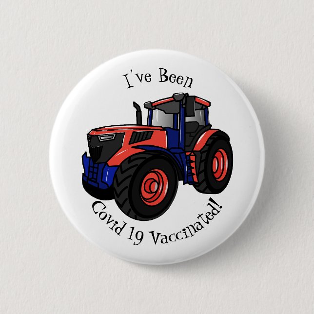 Badge Rond 5 Cm Tractor cartoon illustration (Devant)