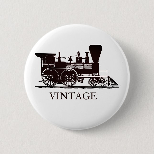 Badge Rond 5 Cm Train à vapeur 1859 (Devant)