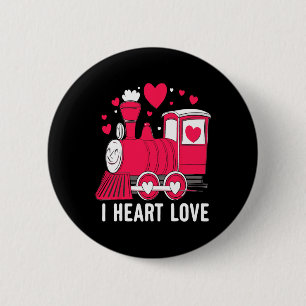 Badge Rond 5 Cm Train Amour à Profusion Saint-Valentin Garçonnet E