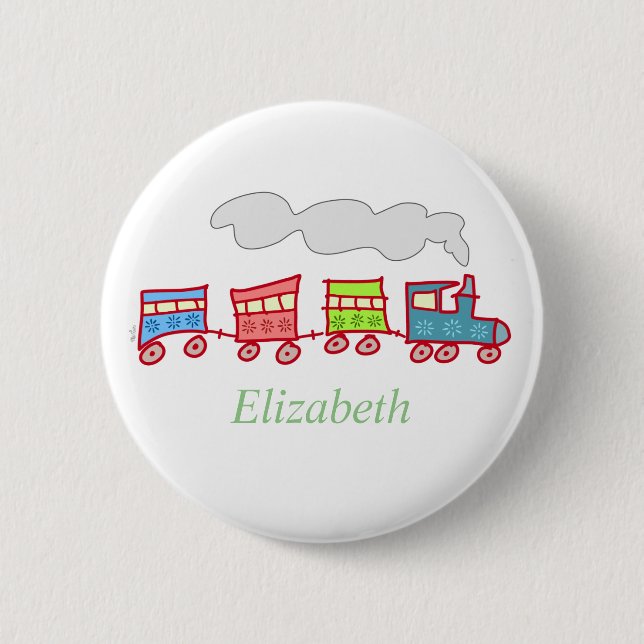 Badge Rond 5 Cm Train Cute Toy (Devant)