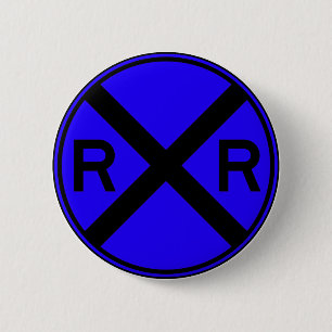 Badge Rond 5 Cm Train d'avertissement de plaque de rue de