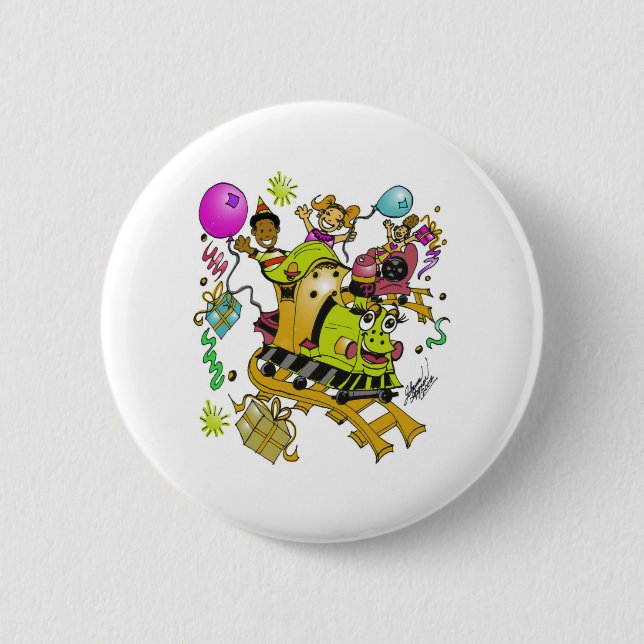 Badge Rond 5 Cm train de choo de choo de bébé (Devant)
