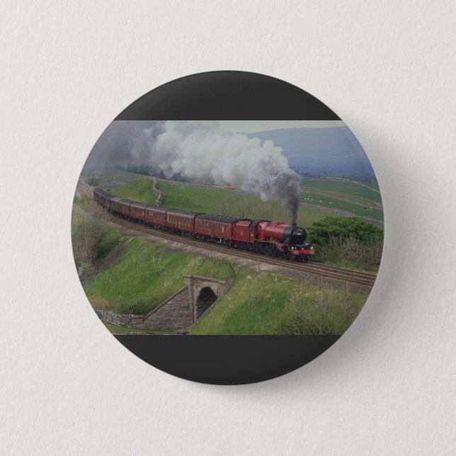 Badge Rond 5 Cm Train de vapeur (Devant)