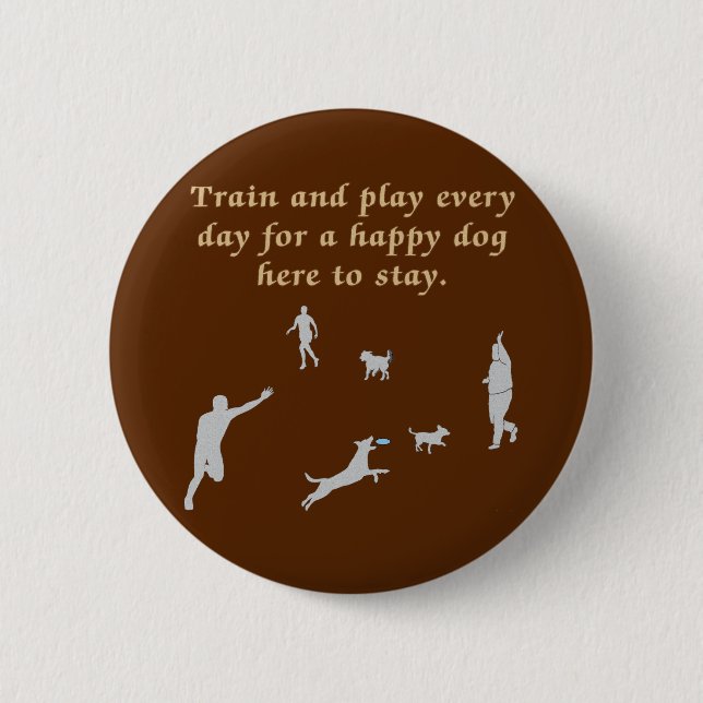 Badge Rond 5 Cm Train Et Jouer (Devant)