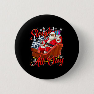 Badge Rond 5 Cm Traîneau du Père Noël Jouets Noir Afro-Américain N