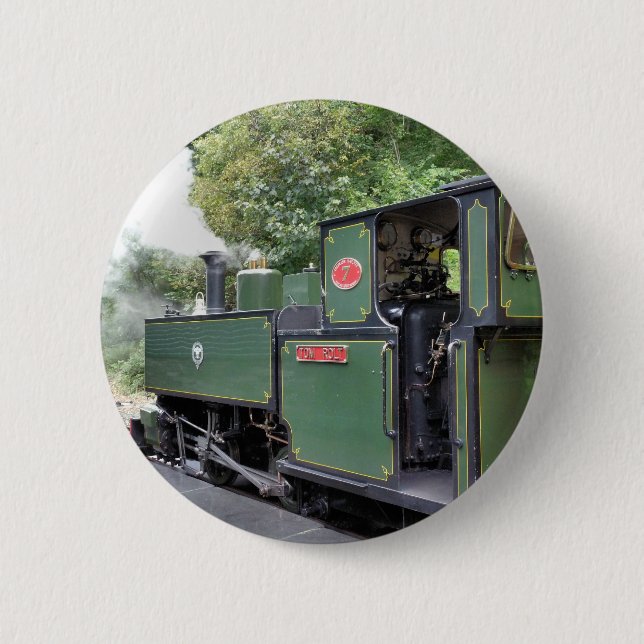 BADGE ROND 5 CM TRAINS À VAPEUR (Devant)