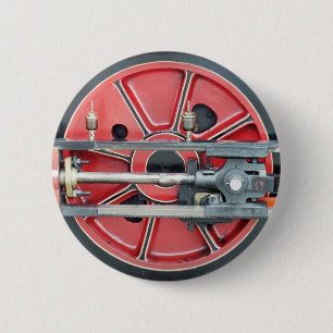 BADGE ROND 5 CM TRAINS À VAPEUR