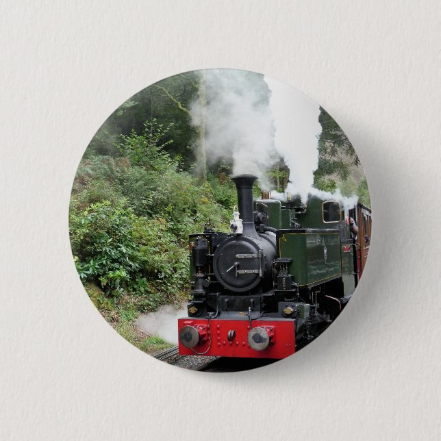 BADGE ROND 5 CM TRAINS À VAPEUR (Devant)
