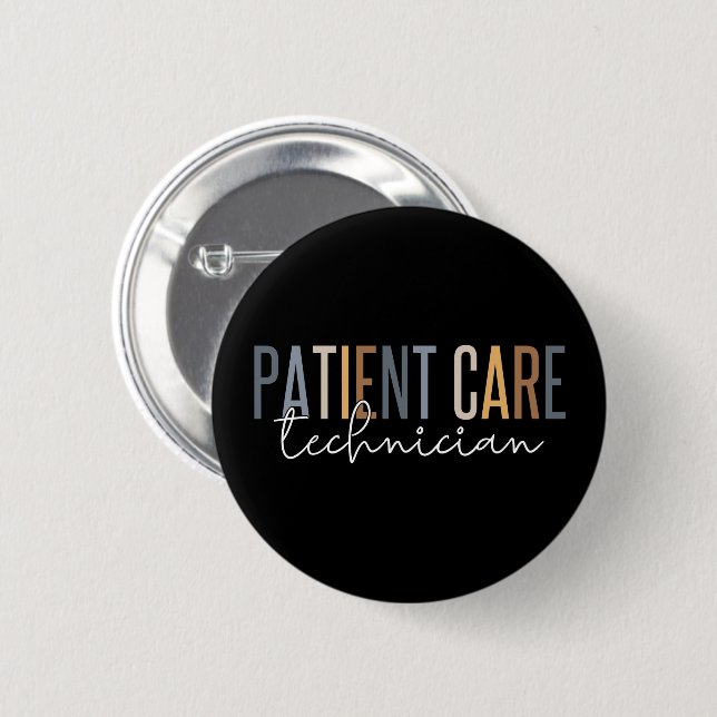 Badge Rond 5 Cm Traitement des patients Technicien Dons PCT (Devant & derrière)