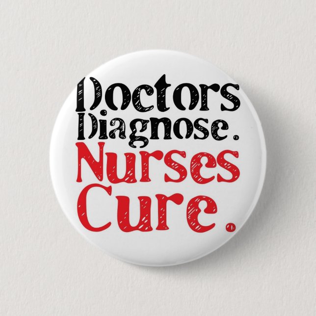 Badge Rond 5 Cm Traitement d'infirmières (Devant)