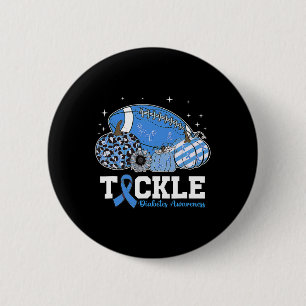 Badge Rond 5 Cm Traiter le pied Diabète bleu Diabète Type 1 Décern