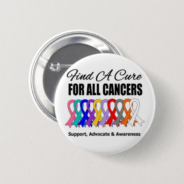 Badge Rond 5 Cm Traiter tous les cancers (Devant & derrière)