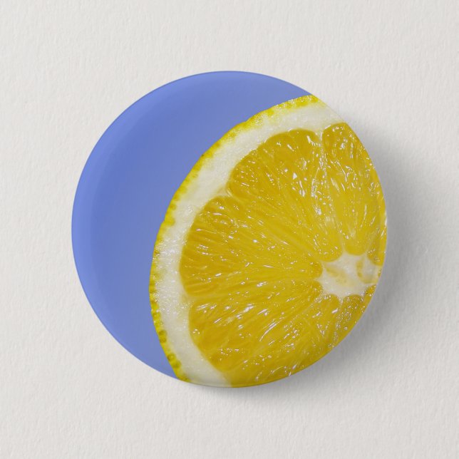 Badge Rond 5 Cm Tranche de citron juteuse (Devant)