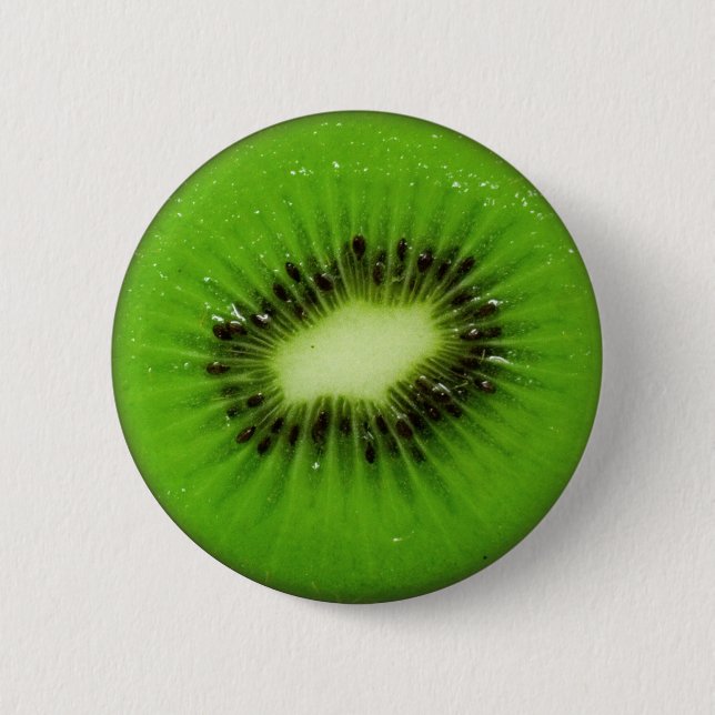 Badge Rond 5 Cm Tranche fraîche de kiwis (Devant)