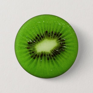 Badge Rond 5 Cm Tranche fraîche de kiwis