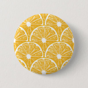 Badge Rond 5 Cm Tranches orange, motif de fruits tropicaux
