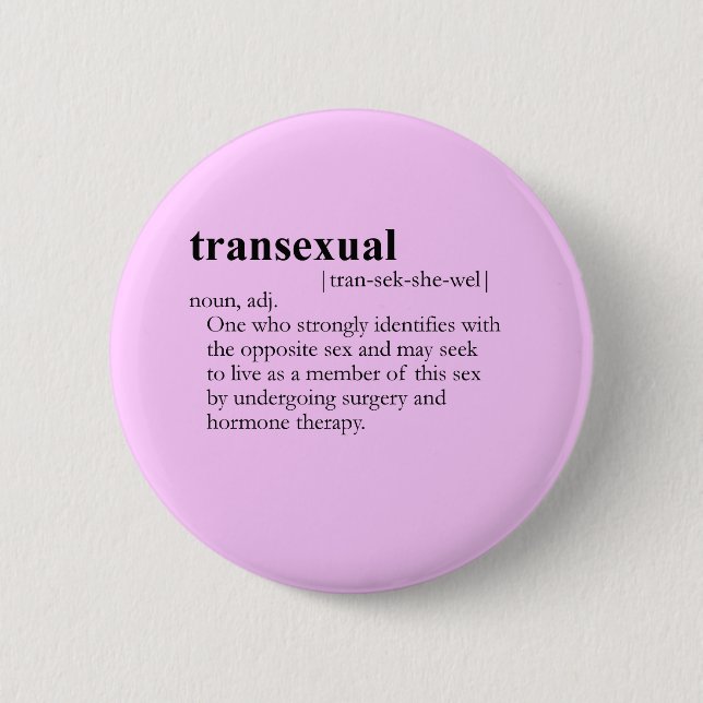 Badge Rond 5 Cm TRANSEXUEL (définition) (Devant)