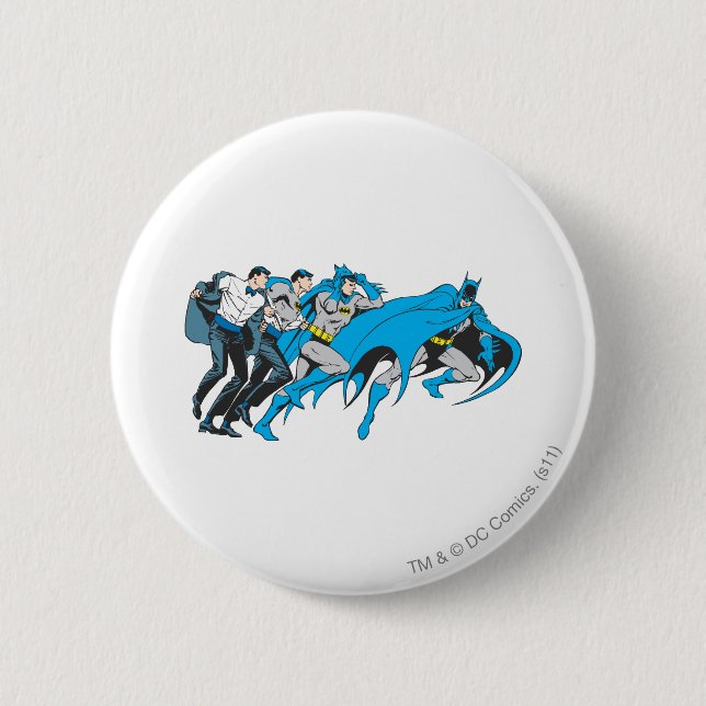 Badge Rond 5 Cm Transformation Batman/Bruce (Devant)