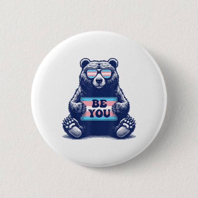Badge Rond 5 Cm Transgenre Be You Trans Fierté M2f F2m (Devant)