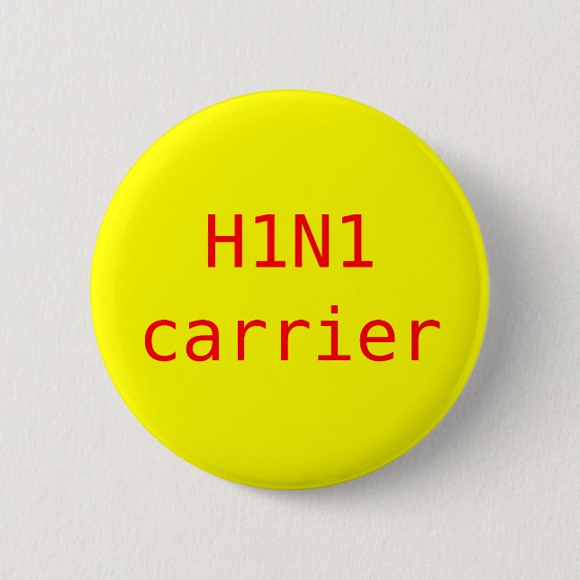 Badge Rond 5 Cm Transporteur H1N1 (Devant)